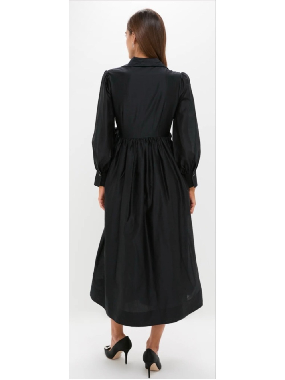 NWT Tuckernuck Black Tie Front Bow Bea Maxi Dress S - Picture 3 of 5